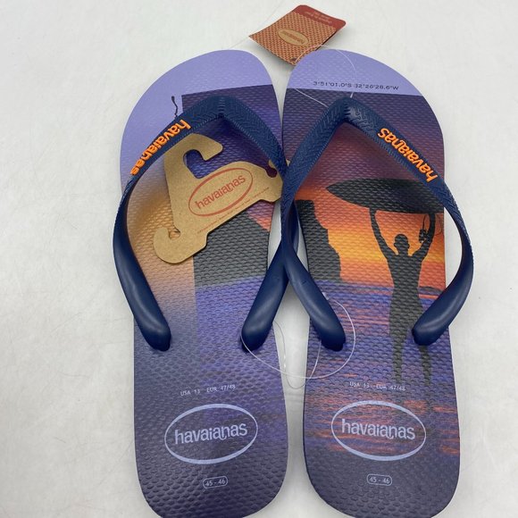 Havaianas Hype Navy Blue Flip Flops Men's Size 13 US - 45/46 BR - Picture 1 of 9